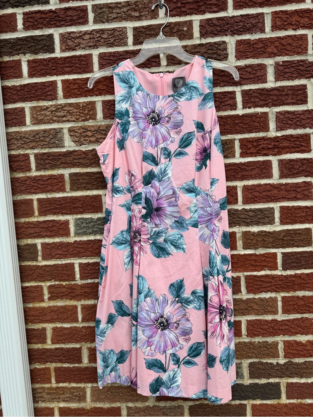 Vince Camuto Pink Dress with Purple Floral Print